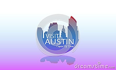 Capitol of Austin Vector Illustration